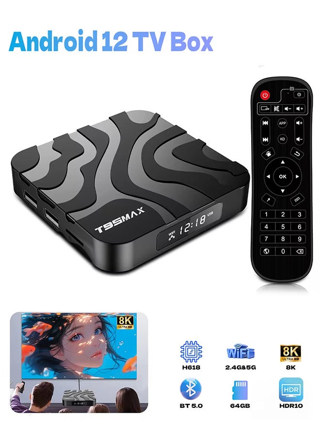 Android TV Box Allwinner H618 Android 12 8K Playback Dual-Band WiFi 2.4G/5G Google & Netflix Support Home Entertainment Set Top Box  - Image 1