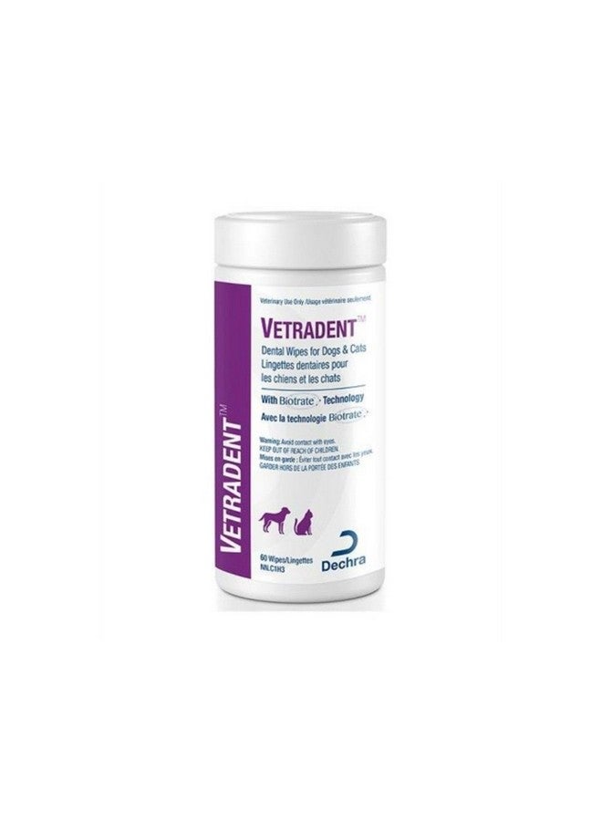 Dechra Vetradent Dental Wipes for Dogs and Cats 60 Count - Image 1