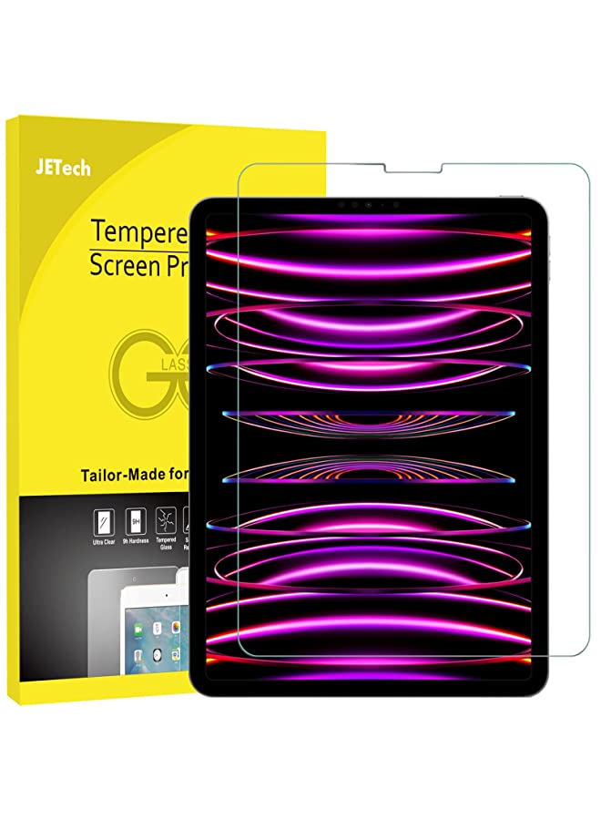 Jetech Screen Protector for iPad Pro 11-Inch All Models, iPad Air 5/4 2022/2020 10.9-Inch, Face ID Compatible, Tempered Glass Film, 1-Pack - Image 1