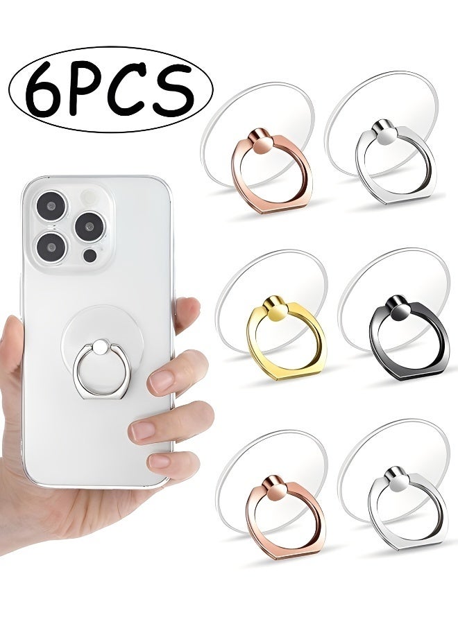 Cell Phone Ring Holder Stand Transparent Finger Grip Loop 360 Degree Rotation Finger Ring Stand Black Sliver Gold Rose Gold - Image 1