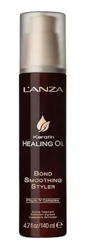 LANZA Bond Smoothing Styler  Keratin Healing Oil Hair Care Bond Restore Treatment  Hair Styling Cream Phyto IV Complex Hair Repair Treatment Split End Repair Vegan Hair Serum 47 Fl Oz