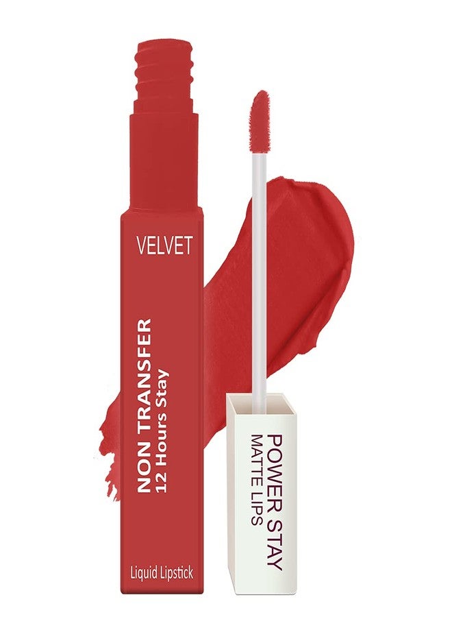 ForSure® Power Stay Matte Lipstick - Liquid (Upto 12 Hrs Stay) (ROSE RED -01) - Image 1