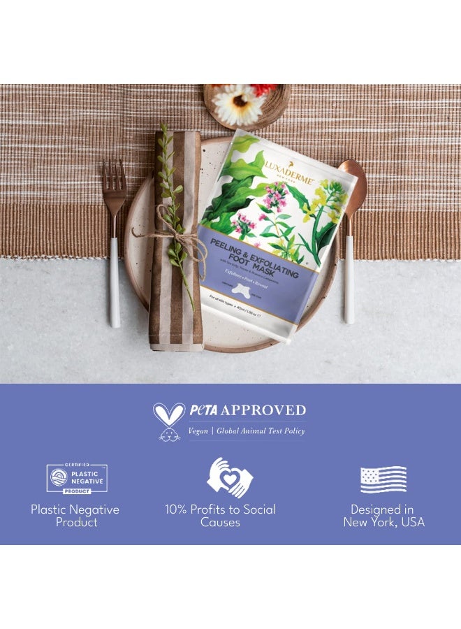 LuxaDerme Korean Peeling & Exfoliating Foot Mask for Baby Soft Feet | Removes Dry Skin & Hard Calluses | Hydrates Dry Feet (Pack of 1) - Image 2