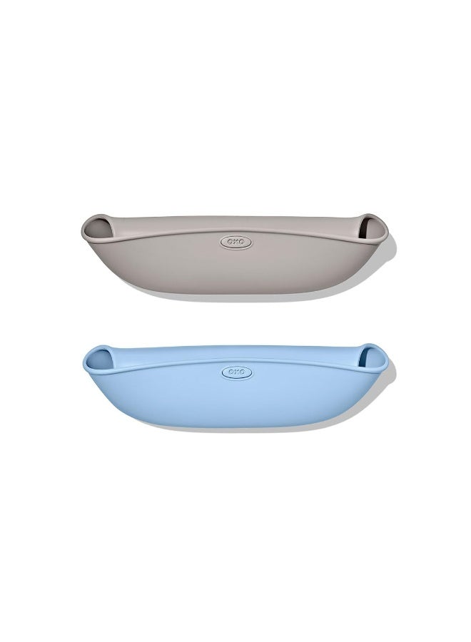 OXO Tot Roll-Up Bib - 2 Pack - Drizzle and Dusk - Image 2