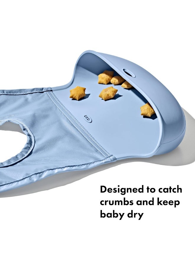 OXO Tot Roll-Up Bib - 2 Pack - Drizzle and Dusk - Image 3