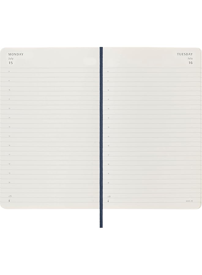 موليسكين مخطط يومي 2024، 12 شهرًا، غلاف ناعم أزرق ياقوتي كبير، 5 × 8.25 - Image 4
