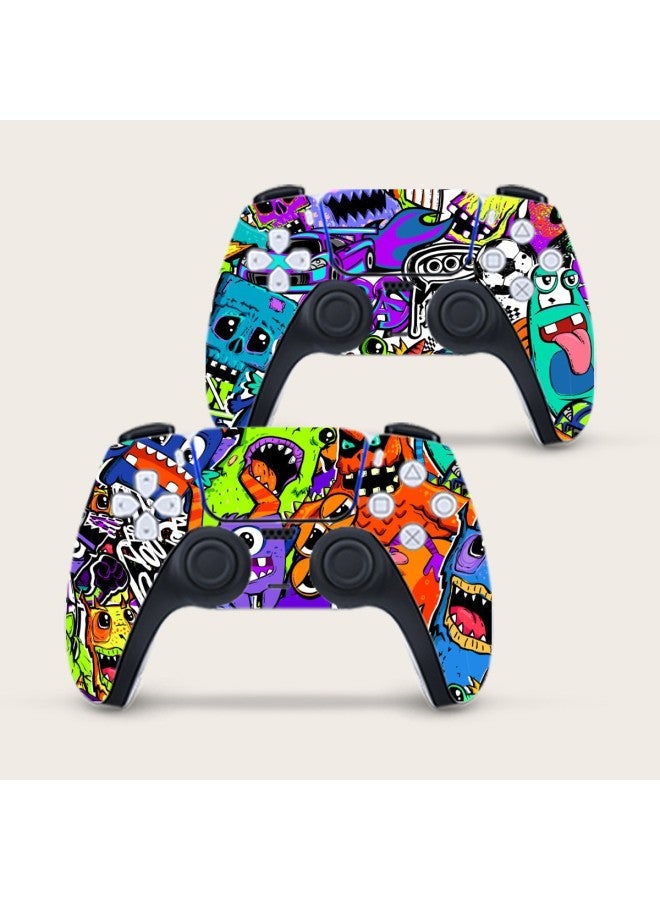 Applicable To PS5 Game Console Handle Stickers PS5 Optical Drive Version Handle Scratch-proof Protective Film Digital Version HD Color Film-Color:024 - Image 1