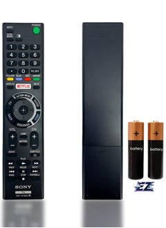 OEM Sony RMT-TX100U Remote Control Compatible with TV Models: XBR-49X800C, XBR48X800C, XBR-49X830C, XBR49X830C, XBR-49X835C, XBR49X835C, and More - Includes Netflix Hotkey with battery
