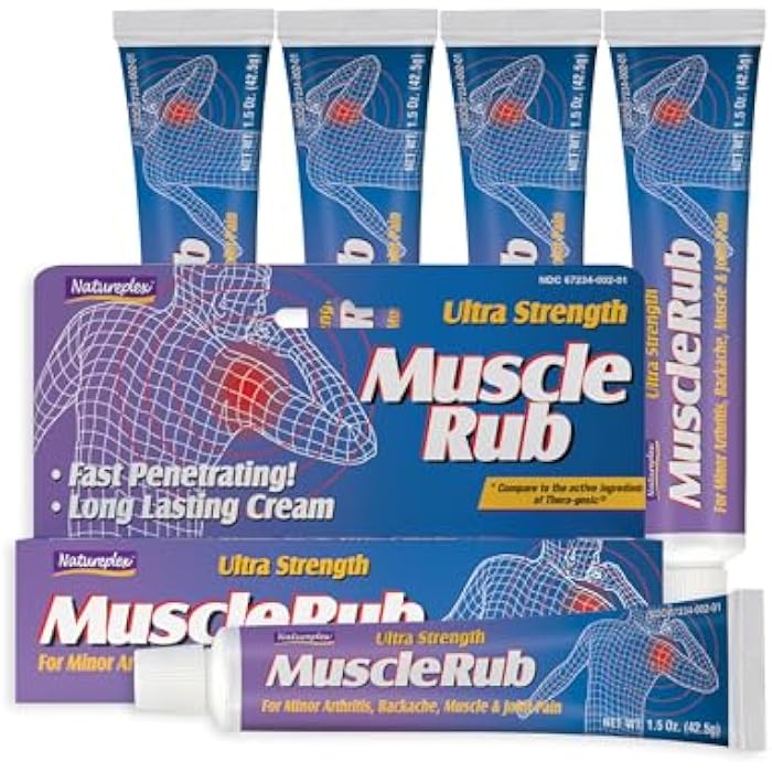 Natureplex Ultra Strength Muscle Rub Cream 1.5 oz (Pack of 5) – Menthol & Methyl Salicylate, Fast-Penetrating, Long-Lasting Relief for Muscle & Joint Discomfort (Minor Aches, Backache, Strains) - Image 2
