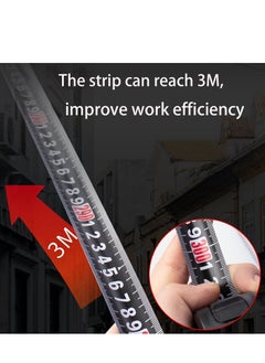 Y&D Retractable Tape Measure 25Ft(7.5M) with Metric and Inches Stainless Steel Blade Measuring Durable Easy to Read Self-Locking Hollow Design Retraction Control Black Gold  - Image 3
