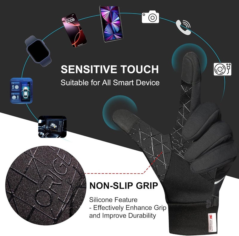 Origem Thermal Gloves for Men and Women - 3M Thinsulate Waterproof Cycling Gloves - Image 4