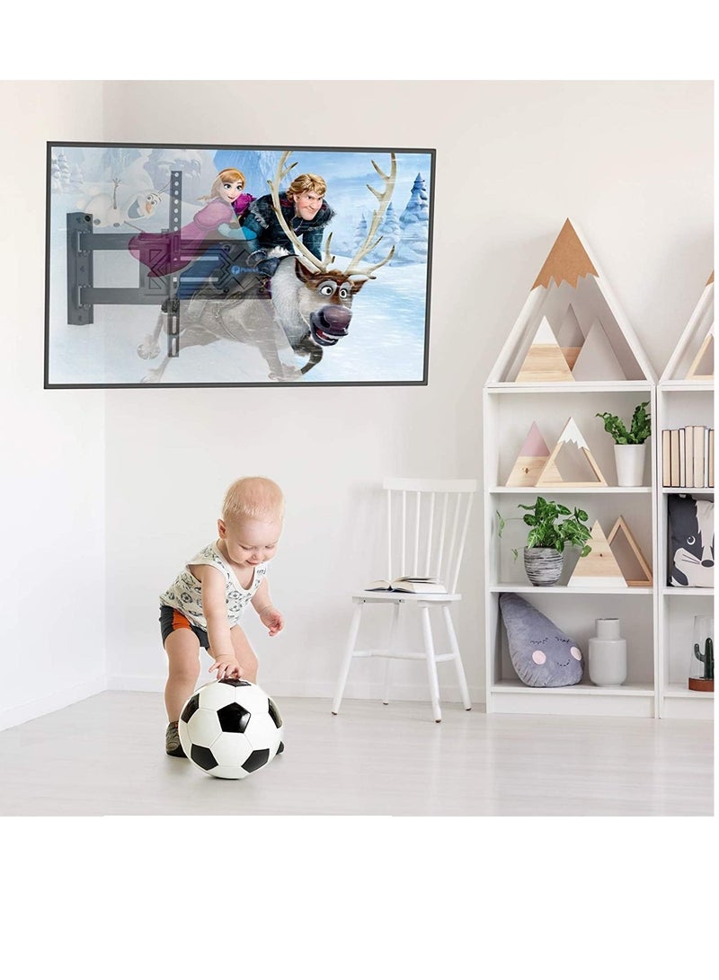 Leostar Lcd, Led Tv Wall Bracket For 36 Inch To 55 180 Degree Rotation And 15 + Tilt View, Swivel Articulating, Full Motion Mount, Black - Image 4