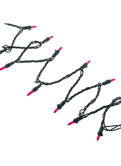 Vickerman 50 Lights Pink Green Wire End Connecting Lock Set With 4 Inch Spacing And 16 Feet Length Comes In Box  - Image 1