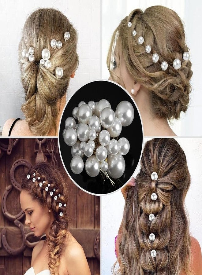 FAMEZA 12 PCS Hair Accessory, Set of 12 Pieces Hair Accessories, Wedding Hairpin, Pearl Hair Clip, Bridal U-Shaped Clip, for Wedding/Birthday (Silver) - Image 5