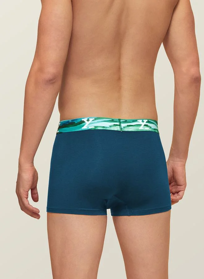 اكس واي اكس اكس Modal Stretch Trunkswith Printed Branded Elastic by Styli
