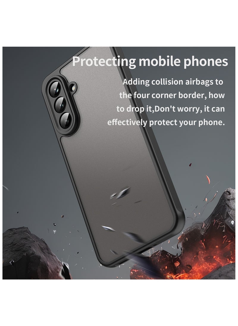 Matte Texture Phone Case for Samsung Galaxy A56 5G Semi Transparent Frosted Shockproof Case Oil Repellent and Waterproof Phone Cover