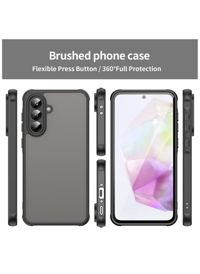 Matte Texture Phone Case for Samsung Galaxy A56 5G Semi Transparent Frosted Shockproof Case Oil Repellent and Waterproof Phone Cover