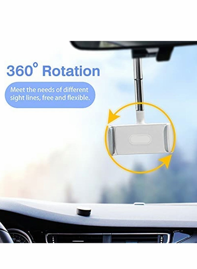 Universal 360° Rearview Mirror Phone Holder for 4-6.1 Inch Smartphones Easy Clip Mounting for Safe Driving - Image 2
