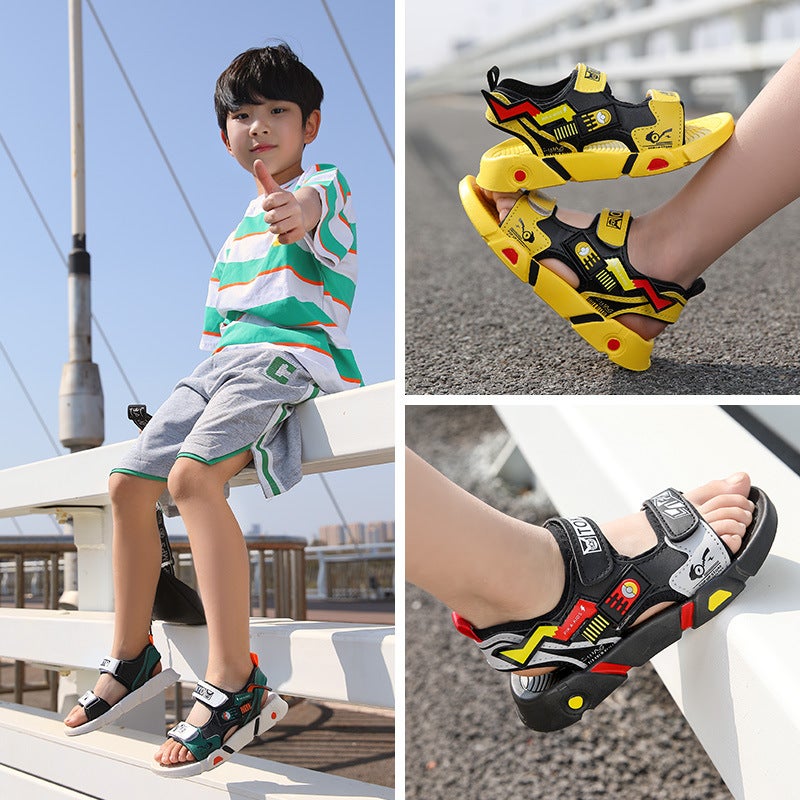 Children'S Sandals Men'S 2023 Beach Shoes Large Children'S Soft Bottom Cartoon Casual Students Boys Cool - Image 5