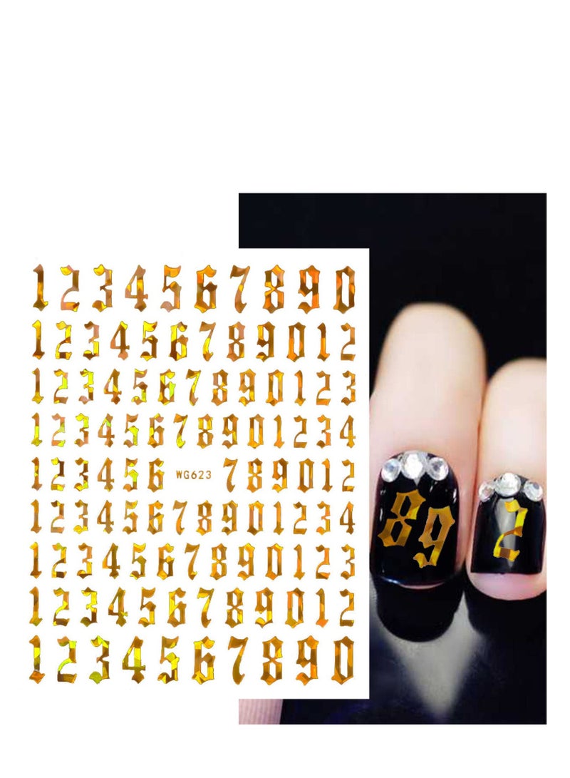 3D Laser Nail Art Stickers - 6 Colors, 2 Sheets, Self-Adhesive with Tweezers for Easy Application - Perfect for Women’s Nail Design - Image 4