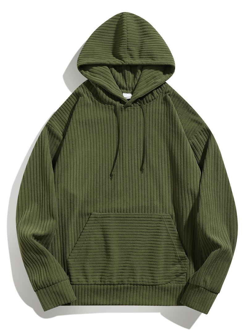 Oversized Men's Hooded Casual Fleece Jacket Winter Warm Coat - Image 2