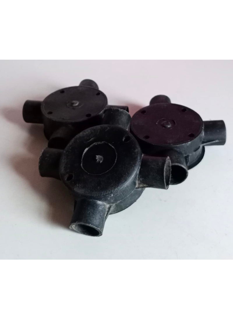 Generic Electrical Junction Box 4 Way 1 Height 35 mm Black 3 Pcs  - Image 5