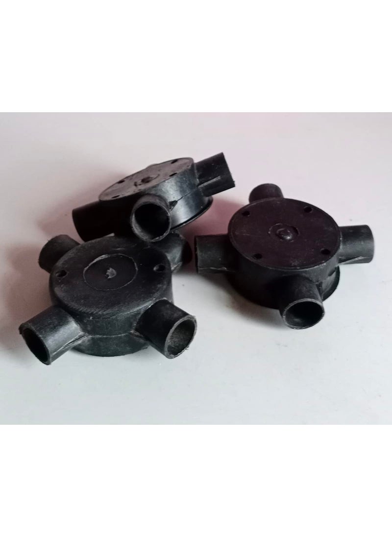 Generic Electrical Junction Box 4 Way 1 Height 35 mm Black 3 Pcs  - Image 4