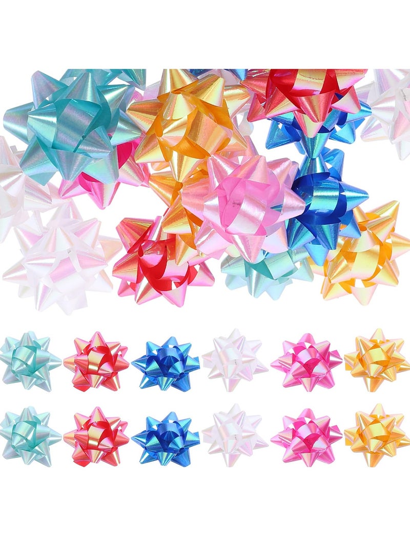 SUNSAR 100Pcs Pull Bows Xmas Bows Large Bows Ribbon Large Bow for Present Christmas Wrap Ribbon Wrap Decoration Christmas Ribbon Clear Tape Christmas Decorations Christmas Bows(Random Color) - Image 1