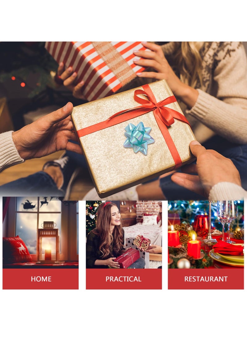 SUNSAR 100Pcs Pull Bows Xmas Bows Large Bows Ribbon Large Bow for Present Christmas Wrap Ribbon Wrap Decoration Christmas Ribbon Clear Tape Christmas Decorations Christmas Bows(Random Color) - Image 3