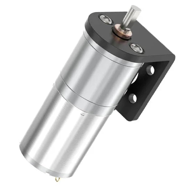 24V 130RPM DC Worm Gear Motor High Torque Reduction 4mm Shaft Silver Aluminum Reversible - Image 3