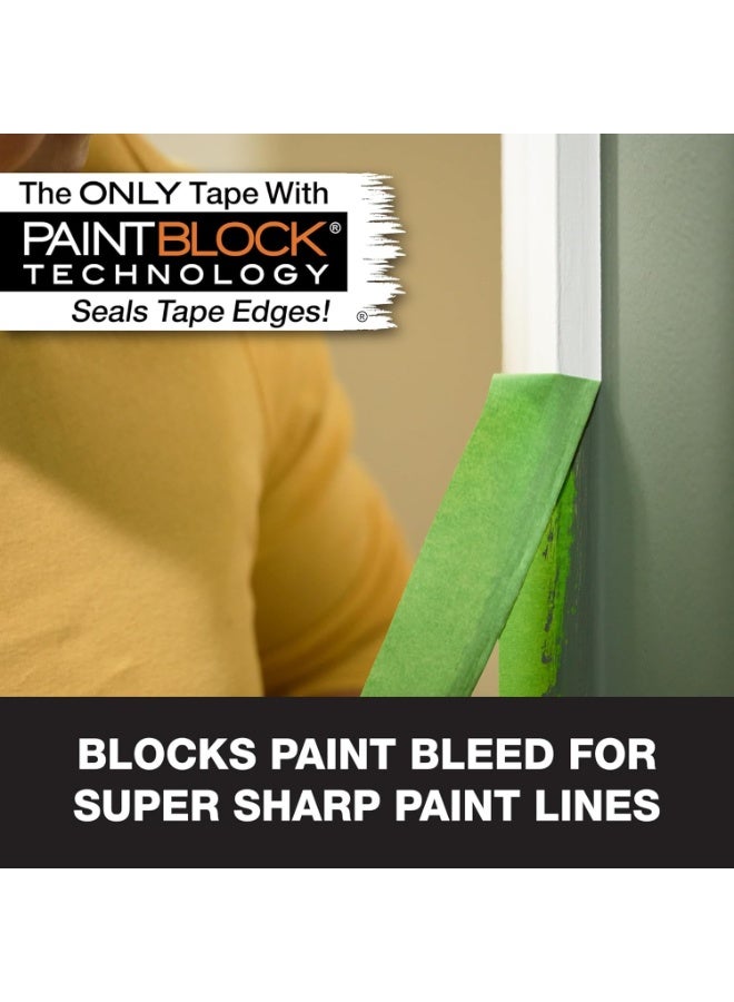 FrogTape Multi-Surface Painters Tape with PAINTBLOCK, 1 Inch Wide (0.94 In. x 60 Yds), Medium Adhesion, Green, 1 Roll (1358463) - Image 5