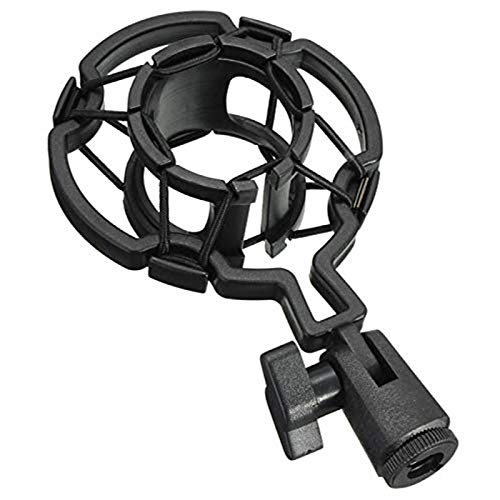 Brain Freezer Microphone Plastic Shock Mount Cradle Holder Clip Stand Mic, Anti-Vibration Suspension Shock Mount Holder Black - Image 1