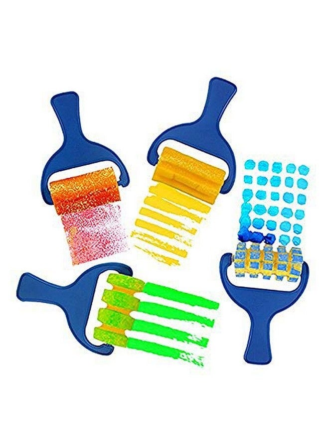JERN 4pcs Sponge Roller Brush Kids Painting Graffiti Roller Brush(Plastic) - Image 2