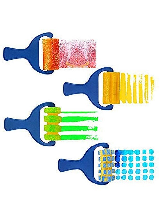 JERN 4pcs Sponge Roller Brush Kids Painting Graffiti Roller Brush(Plastic) - Image 1