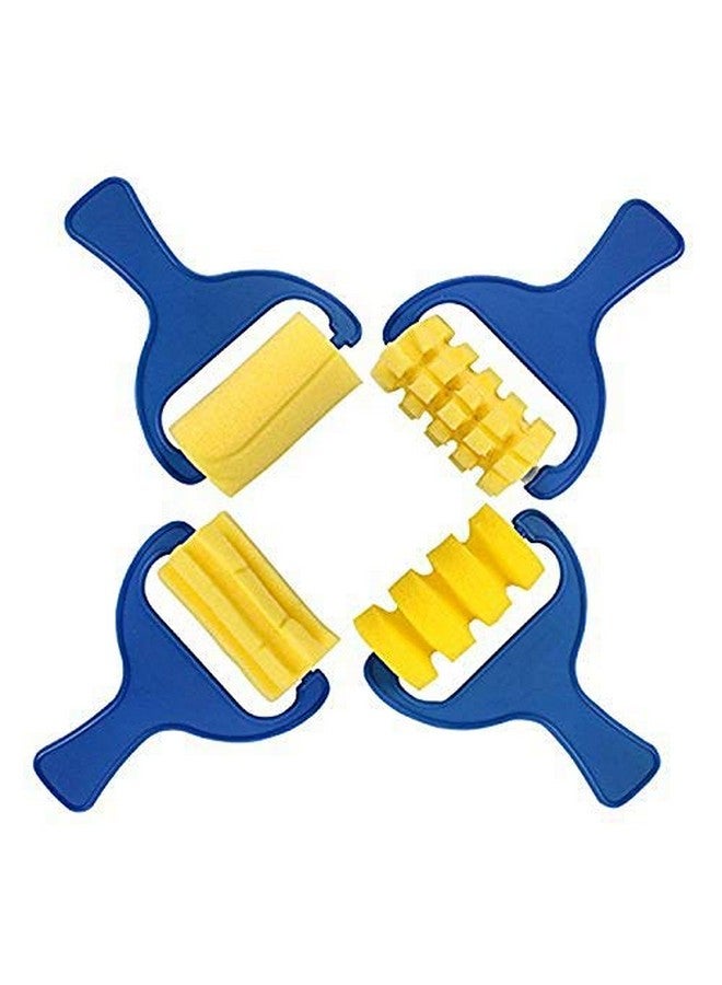 JERN 4pcs Sponge Roller Brush Kids Painting Graffiti Roller Brush(Plastic) - Image 3