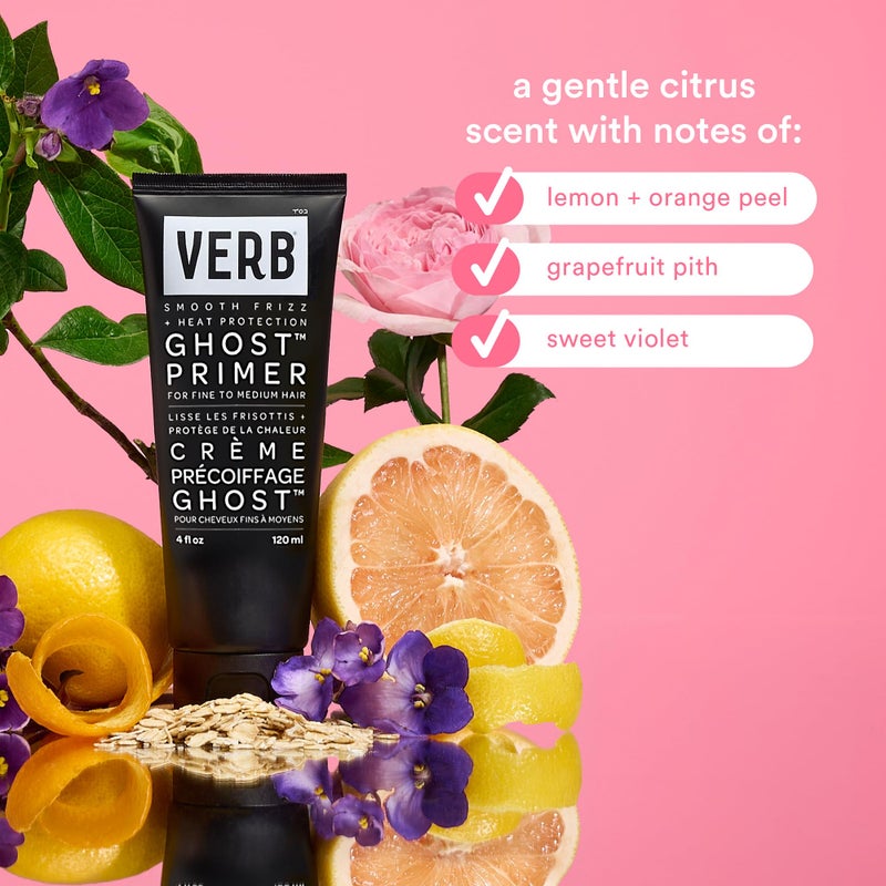 VERB Ghost Primer Heat Protectant, 4 fl oz - Infused with Moringa Oil - Frizz Control Styling Cream - Vegan, No Parabens or Harmful Sulfates - Image 4