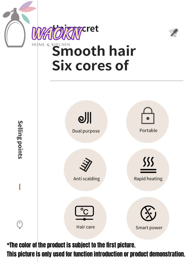WAOKN 5-level Adjustable Hair Straightening brush Hair Iron with Built-in Comb Fast Heating Perfect for Professional Salon at Home Reduces Styling Time Hair Straightening Brush With Digital LCD Display  - Image 2