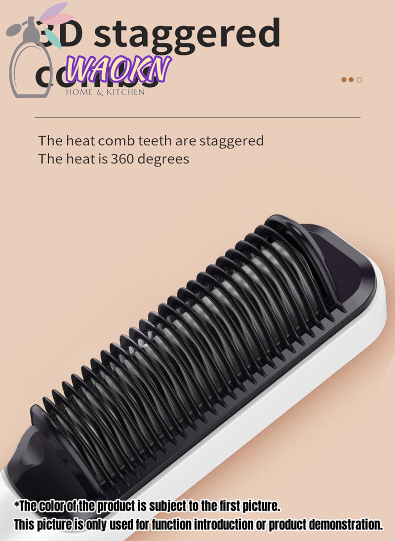 WAOKN 5-level Adjustable Hair Straightening brush Hair Iron with Built-in Comb Fast Heating Perfect for Professional Salon at Home Reduces Styling Time Hair Straightening Brush With Digital LCD Display  - Image 5