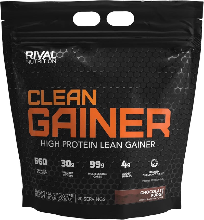RIVAL NUTRITION رايفال نيوترشن كلين غاينر شوكولاتة فدج 10 رطل - Image 1