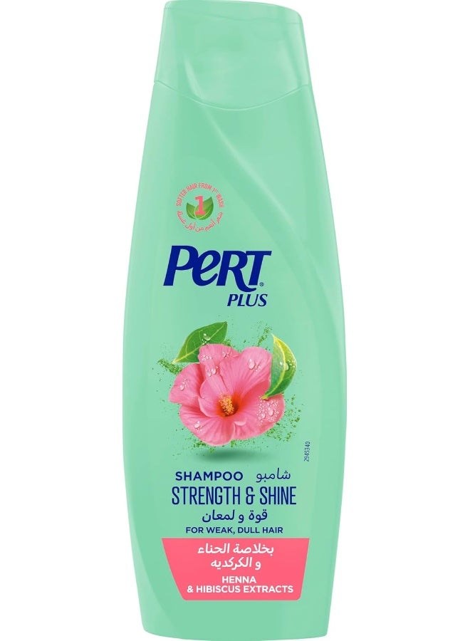Pert Plus Strength & Shine Shampoo With Henna And Hibiscus Extract 400Ml - Image 1