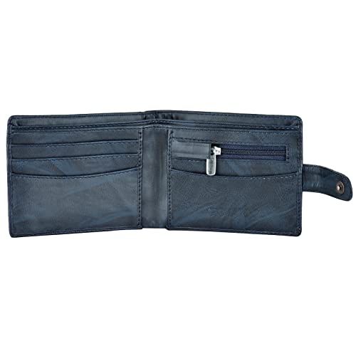 GIOVANNY Faux Leather Men's Wallet (Blue-BLUTNSCRD) - Image 4