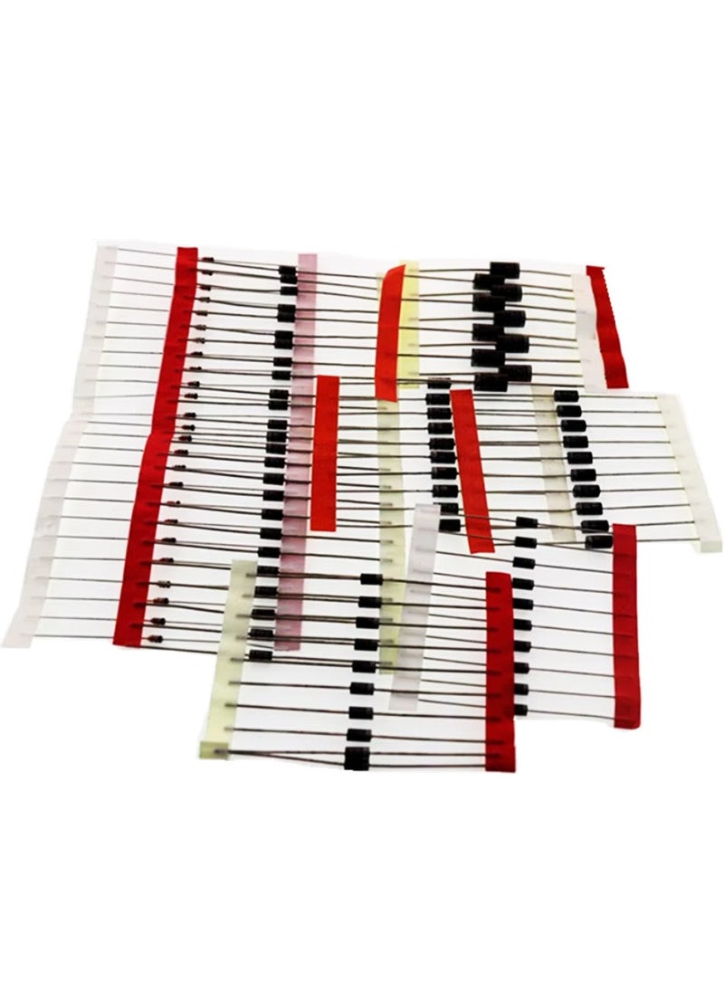 Generic - Diode Assorted Kit 1N4148 1N4007 1N5819 1N5399 1N5408 1N5822 FR107 FR207 Electronic Components - Image 1