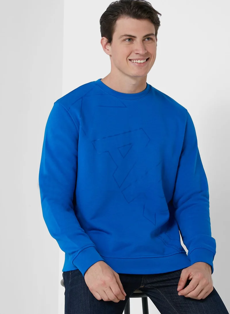 Karl Lagerfeld Printed Crew Neck Sweatshirt