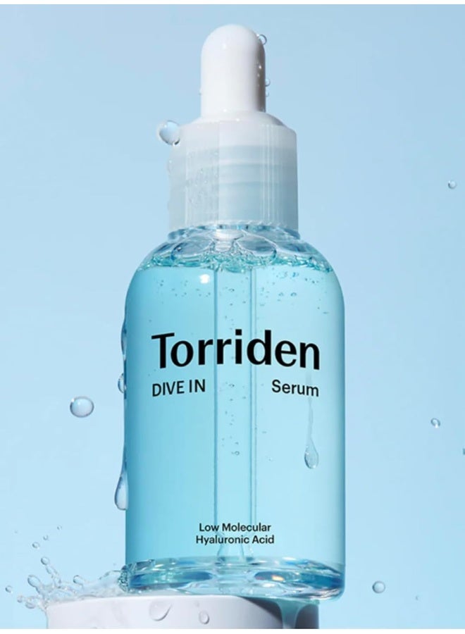 Torriden Dive-In Low Molecular Hyaluronic Acid Serum 50Ml – Deep Hydration, Skin Barrier Repair & Wrinkle Care, Vegan Formula, 1.69 Fl Oz - Image 1