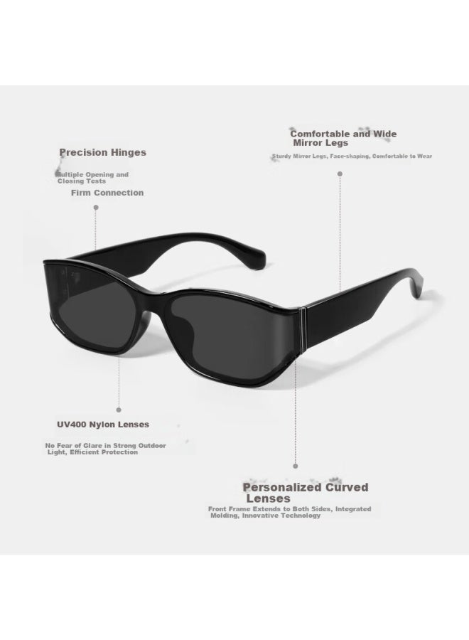 Gogosoon 2025 New Millennium Curved Screen Cat Eye Sungl For Men And Women, Uv Protection High Definition Driving Anti-uv Gl - Image 2