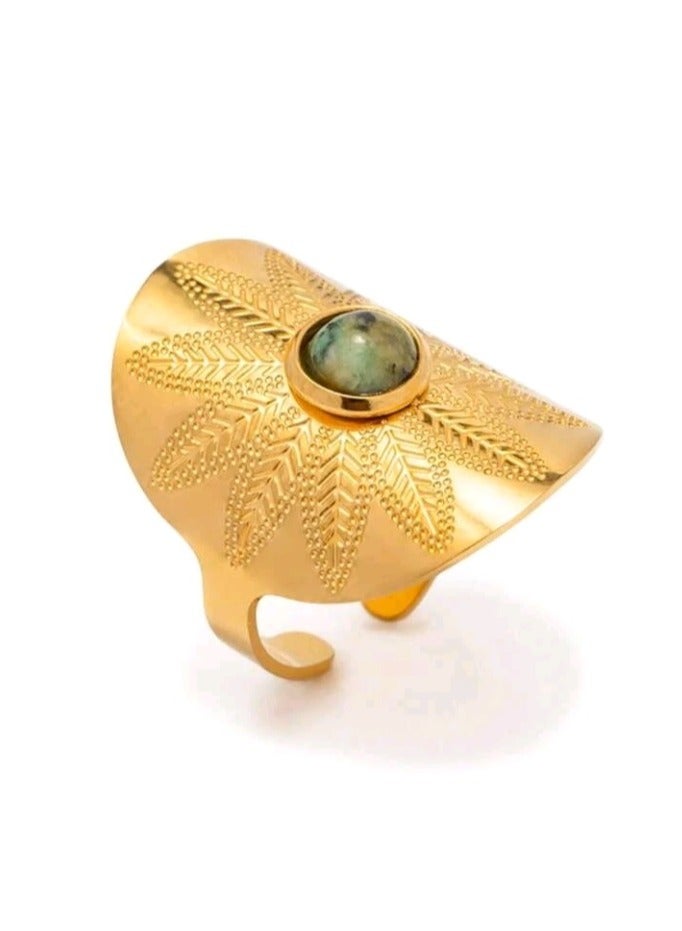 Jewelry For Life Trendy Stainless Steel Gold Plated Ring For Women One Size - Image 3