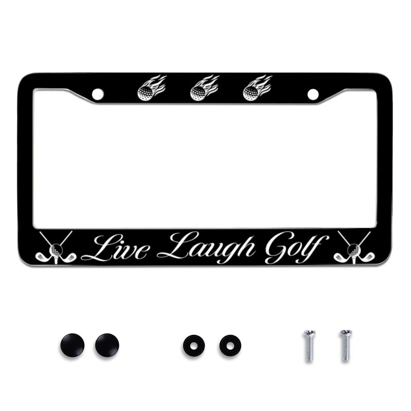 Omw2fyb Live Laugh Golf Golfer Personalise License Plate Frames License Plate Frame Car Universal Accessories Stainless Steel Cars Decor Fits Standard US Vehicles Size 122 x 6 Men Women - Image 3
