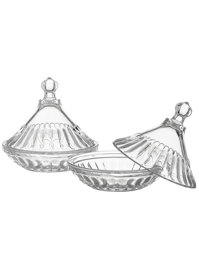 Green Apple - Set of 2 multi-purpose clear glass dates 12.5x12 - Image 1