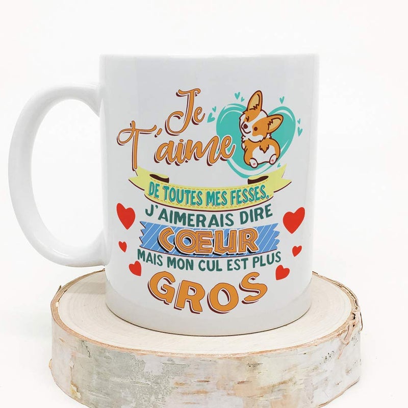 Mugffins Funny MugMug Je taime de Tous Mes Fesses I Love You from All My Fesses Funny Gift with Humorous Messages - Image 4