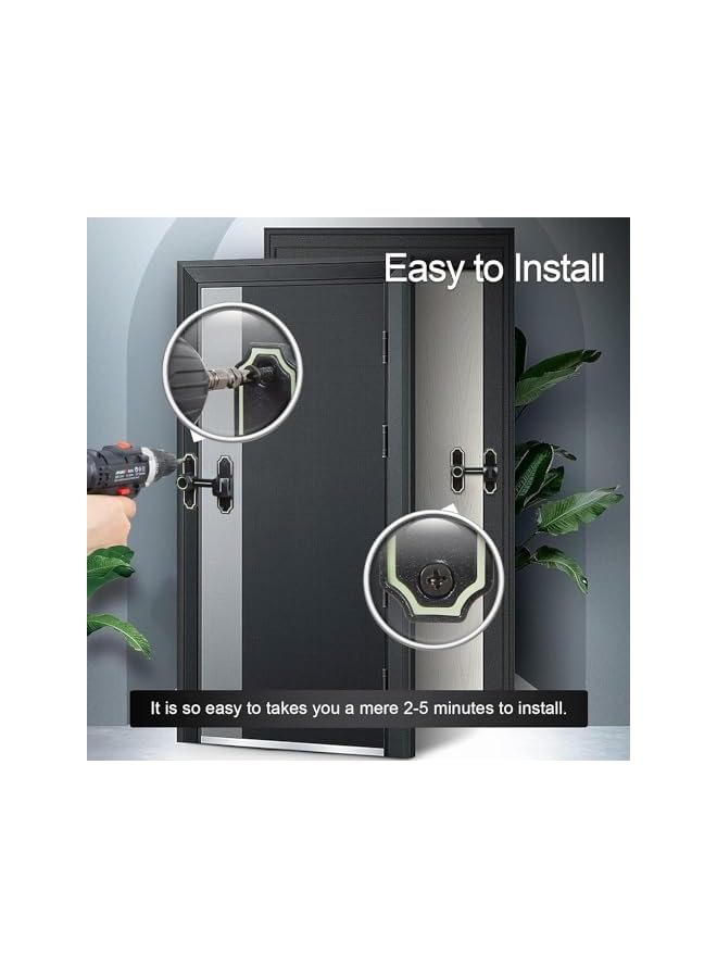 promass Sliding Bolt Locks, Luminous Black Sliding Bolt Locks, Heavy Duty Wardrobe Door Locks, Flip Door Locks, Gate Latch Clasp Lock, for Barn Doors, Bathroom, Outdoor, Garage, Window - Image 5